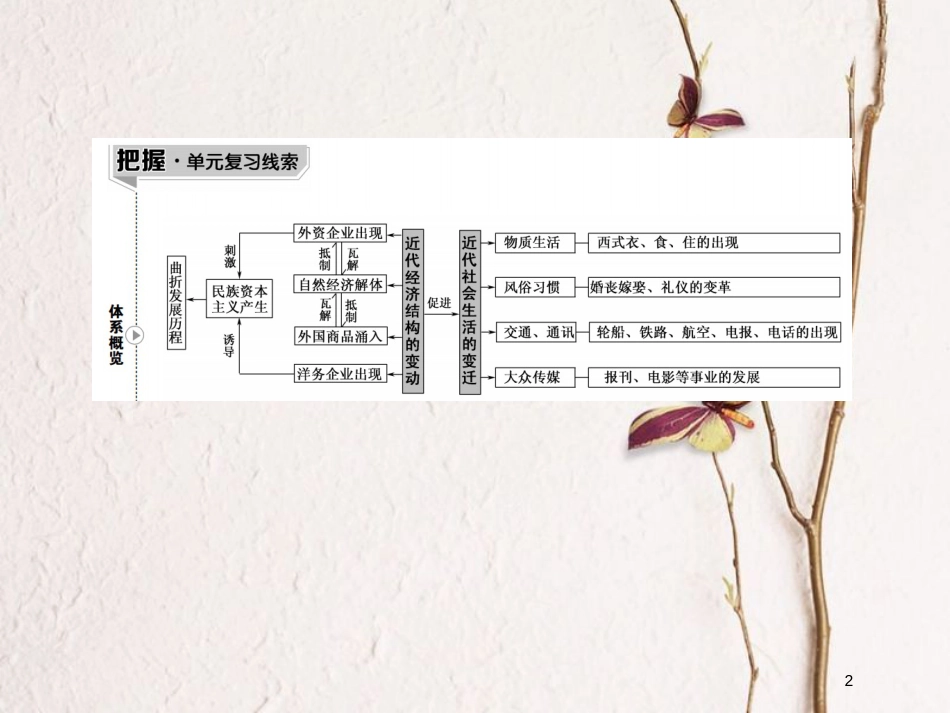 2019版高考历史一轮总复习 第八单元 工业文明冲击下的中国近代经济和近现代社会生活的变迁 23 近代中国经济结构的变动课件 新人教版_第2页