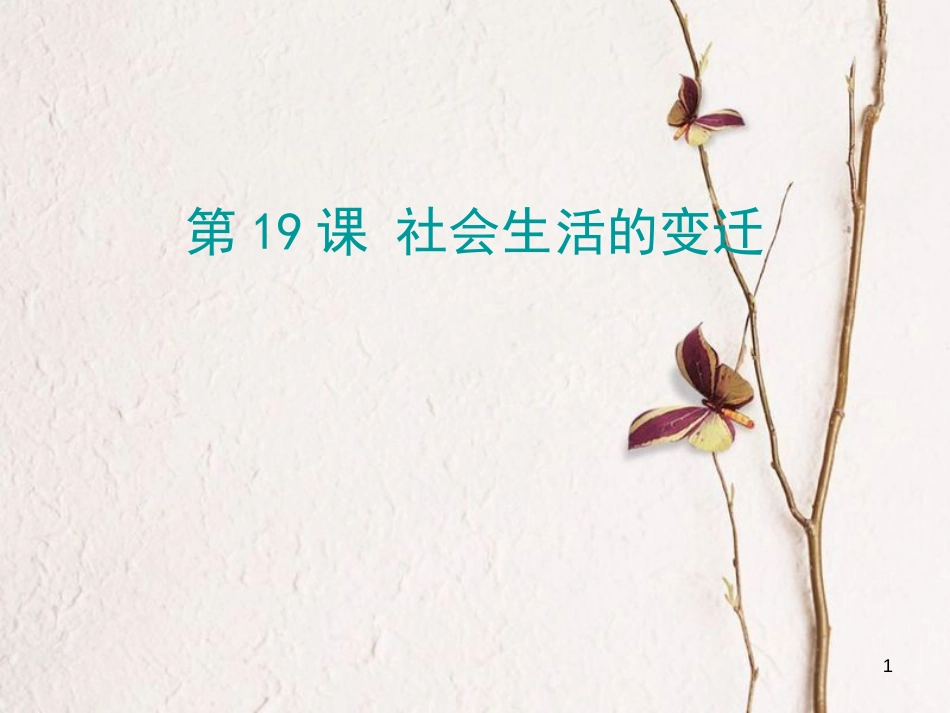八年级历史下册 第六单元 19 社会生活的变迁课件 新人教版_第1页