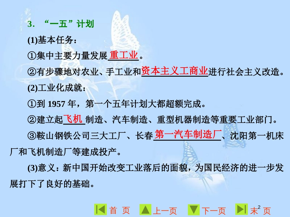 高中历史 专题三 中国社会主义建设道路的探索 一 社会主义建设在探索中曲折发展课件 人民版必修2_第2页