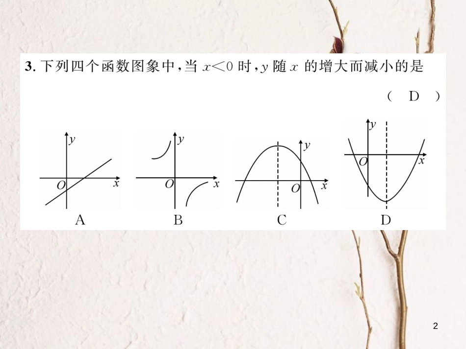 九年级数学下册 第2章 二次函数达标测试卷作业课件 （新版）北师大版_第2页