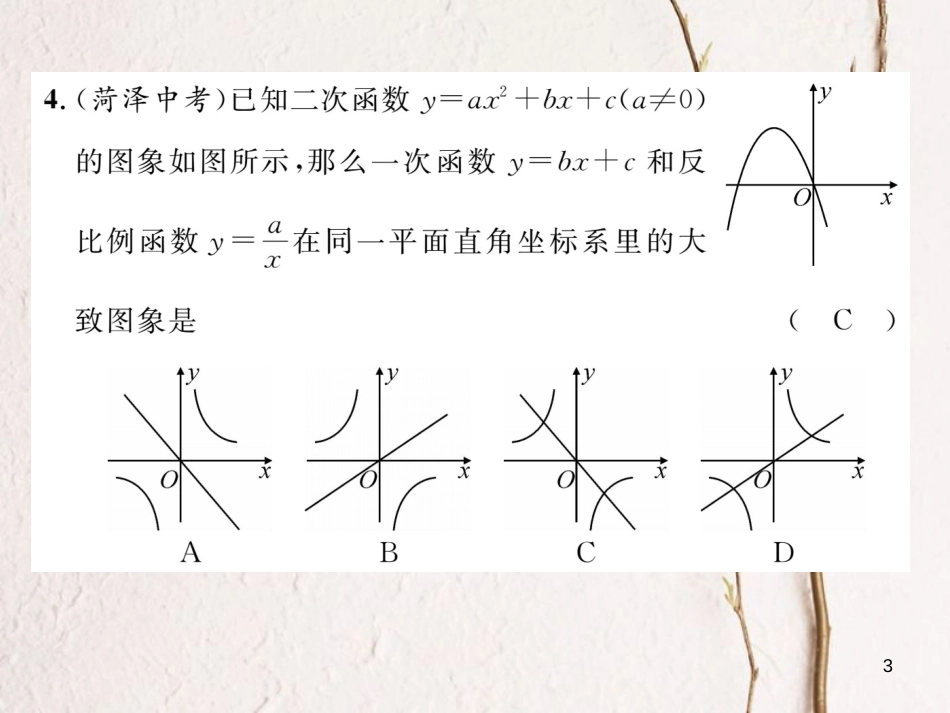 九年级数学下册 第2章 二次函数达标测试卷作业课件 （新版）北师大版_第3页