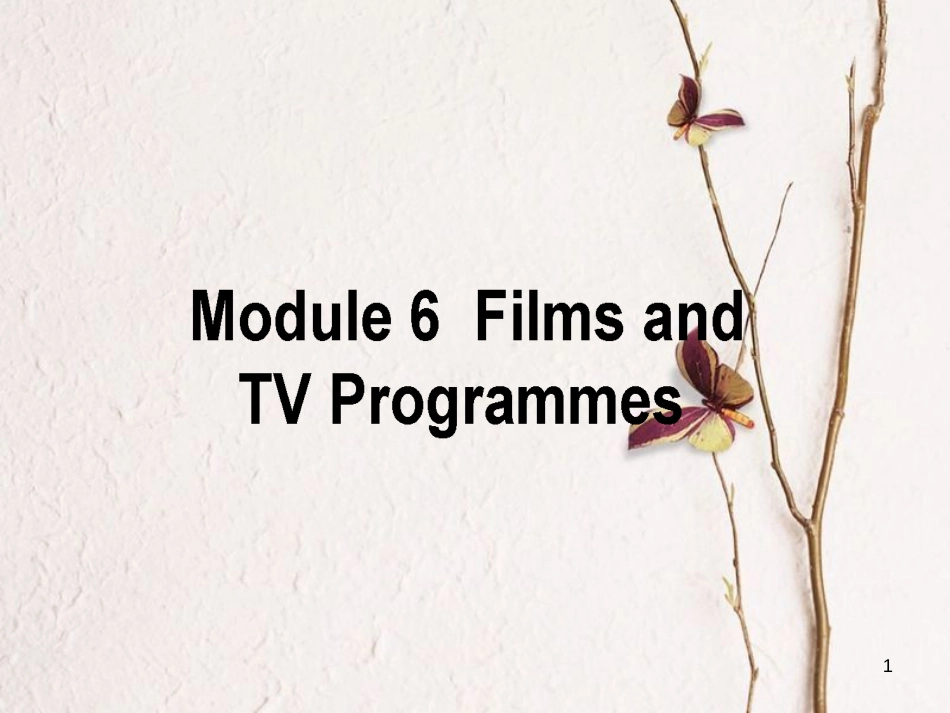 高考英语二轮复习 Module 6 Films and TV Programmes课件 外研版必修2_第1页