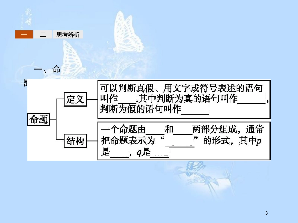 高中数学 第一章 常用逻辑用语 1.1 命题课件 北师大版选修2-1_第3页