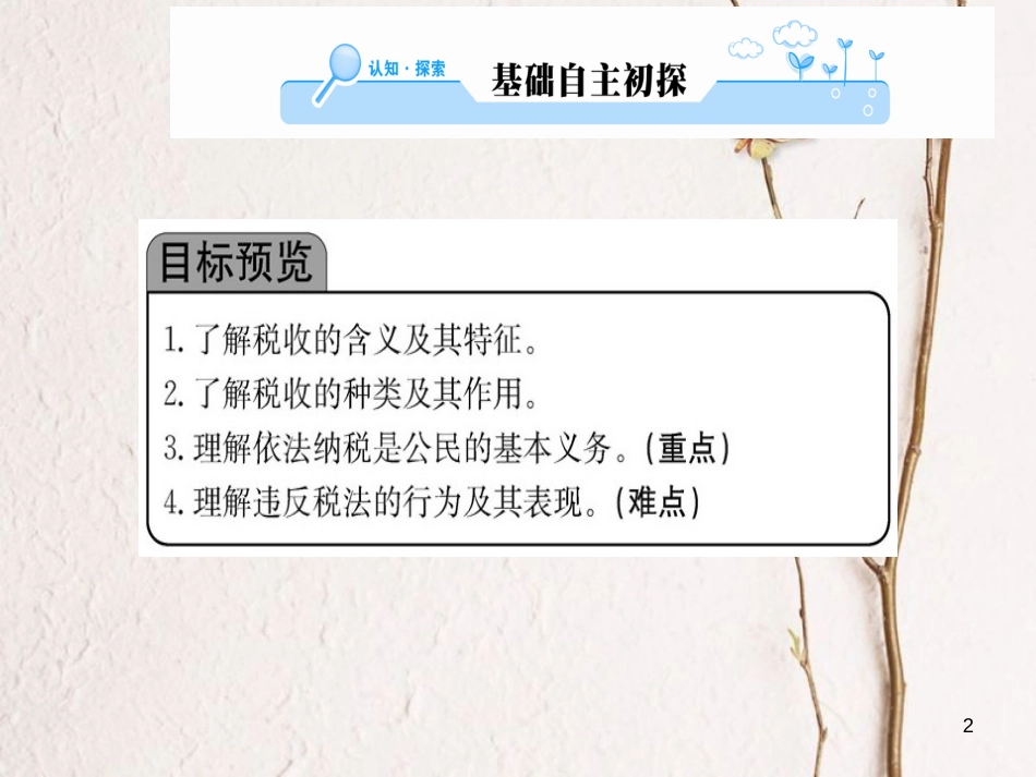 高中政治 第三单元  收入与分配 第八课 财政与税收 第二框 征税和纳税课件 新人教版必修1_第2页