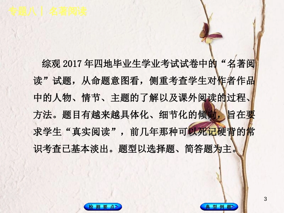 湖南省2018年中考语文 专题八 名著阅读复习课件_第3页