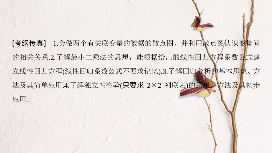 2019年高考数学一轮复习 第9章 算法初步、统计与统计案例 第4节 相关性、最小二乘估计与统计案例课件 文 北师大版_第3页