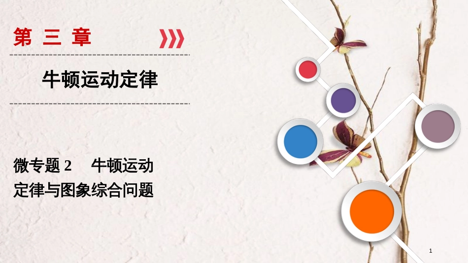 2019年高考物理大一轮复习 微专题02 牛顿运动定律与图象综合问题课件 新人教版_第1页