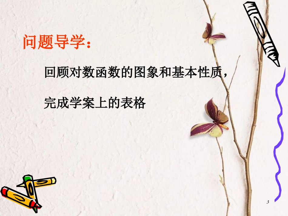 山西省忻州市高考数学 专题 对数函数图象与性质复习课件_第3页