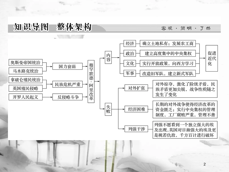 高中历史 第6单元 穆罕默德&#8226;阿里改革单元总结课件 新人教版选修1_第2页