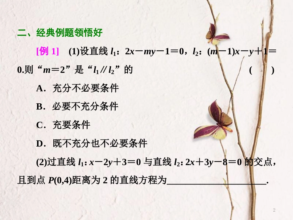 （浙江专版）高考数学二轮专题复习 第一部分 专题五 第一讲 直线与圆课件_第2页