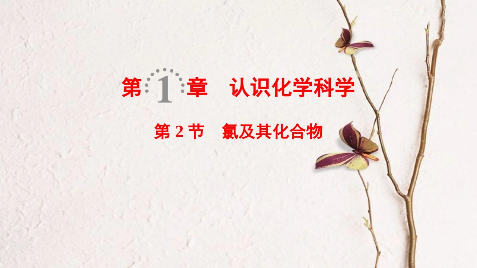 2019年高考化学一轮复习 第1章 认识化学科学 第2节 氯及其化合物课件 鲁科版_第1页