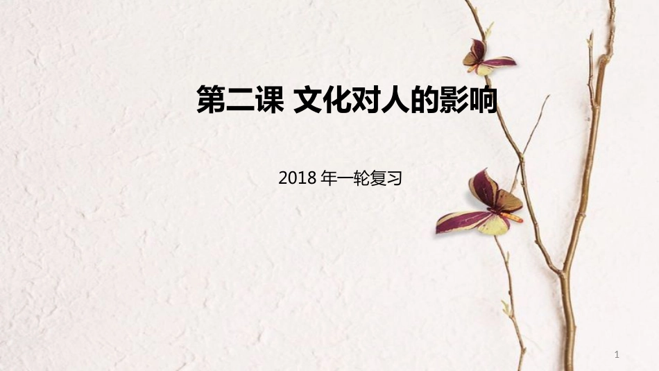 高考政治一轮复习 第一单元 文化与生活 第二课 文化对人的影响课件 新人教版必修3_第1页