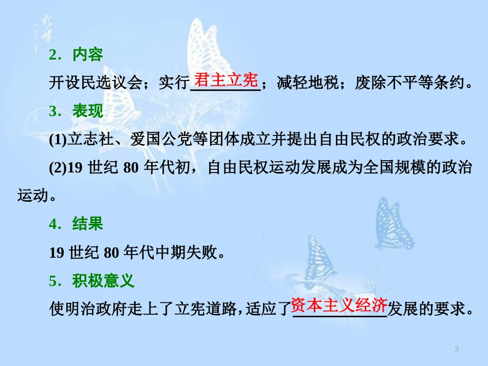 高中历史 专题4 民主潮流的发展与壮大 三 日本民主政治的发展课件 人民版选修2_第3页