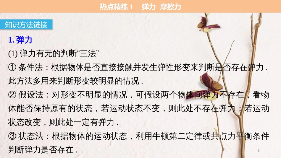 （江苏专用）高考物理总复习 考前三个月 专题一 力与运动 第1讲 力与物体的平衡课件_第3页