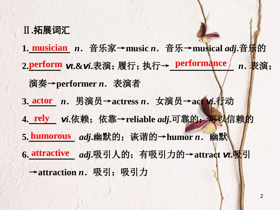 高中英语 Unit 5 Music Section Ⅱ Warming Up amp；Reading -Language Points课件 新人教版必修2_第2页