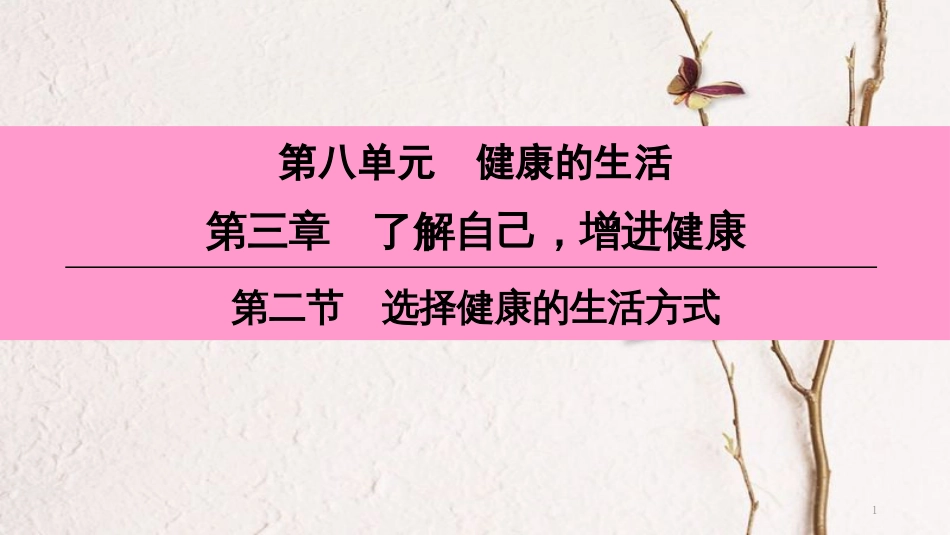 （深圳专用）八年级生物下册 第八单元 第三章 第二节 选择健康的生活方式课件 （新版）新人教版_第1页