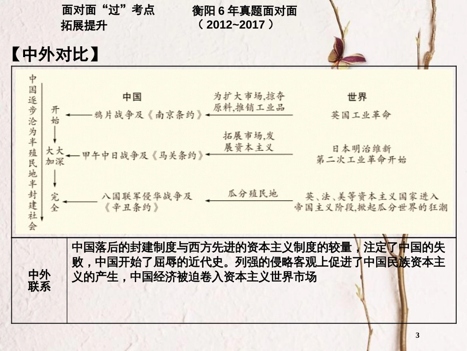 湖南省衡阳市中考历史一轮复习 第一部分 教材知识梳理 模块二 中国近代史 第一单元 列强的侵略与中国人民的抗争课件_第3页