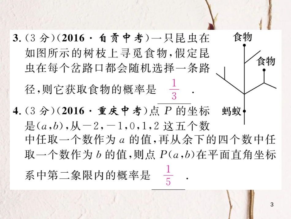 九年级数学下册 双休作业（11）作业课件 （新版）湘教版_第3页