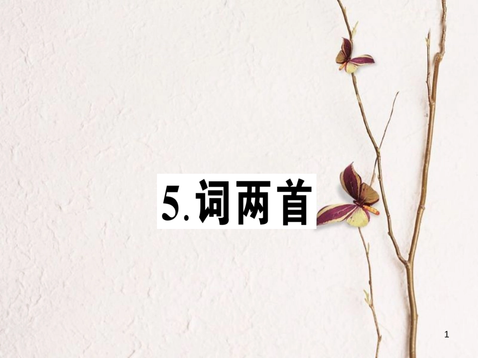 九年级语文下册 第二单元 5 词两首作业课件 语文版_第1页