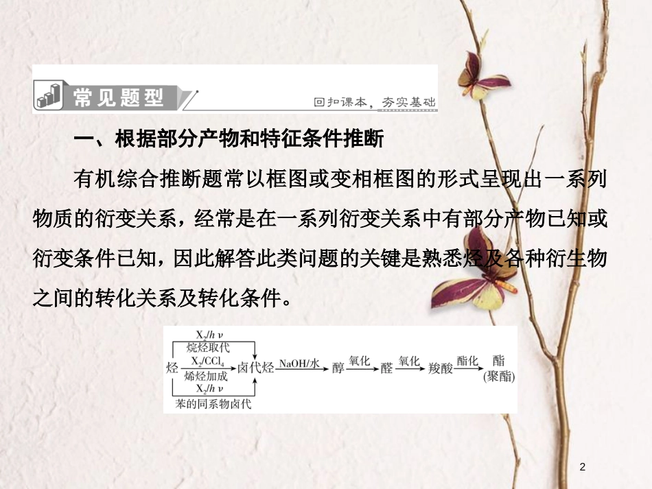 2019届高考化学一轮复习 第十一章 有机化学基础（选考）讲座4 有机推断与有机合成课件_第2页
