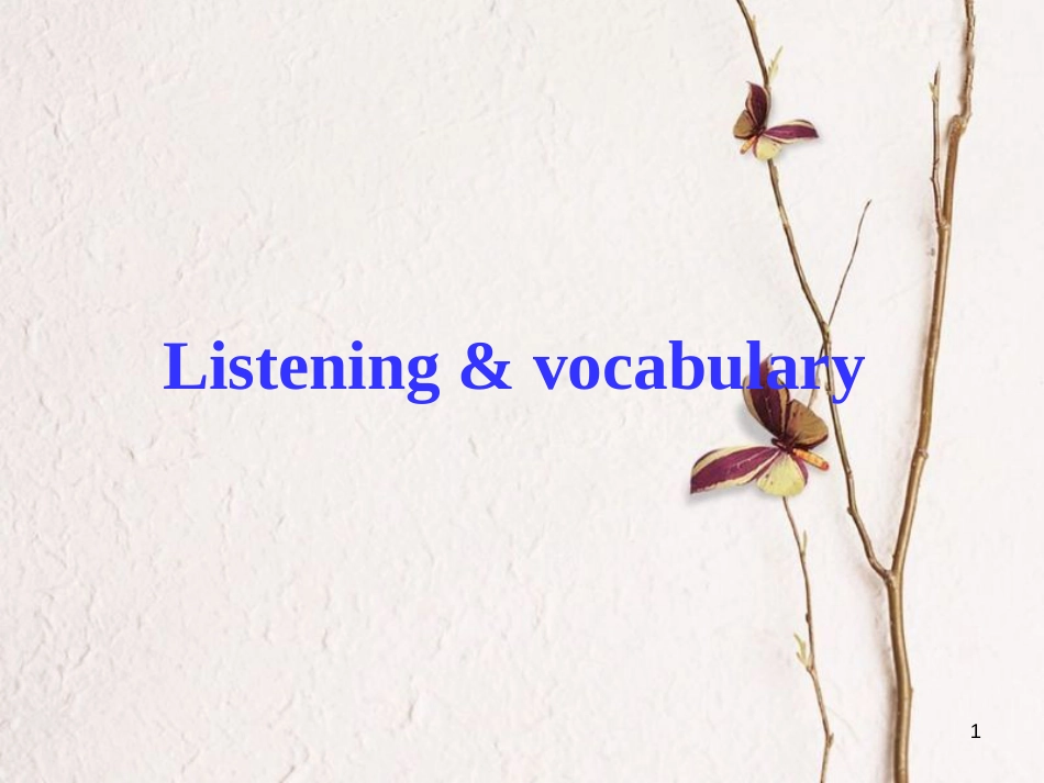 高中英语 Module 4 A Social Survey-My Neighbourhood Listening and vocabulary课件1 外研版必修1_第1页