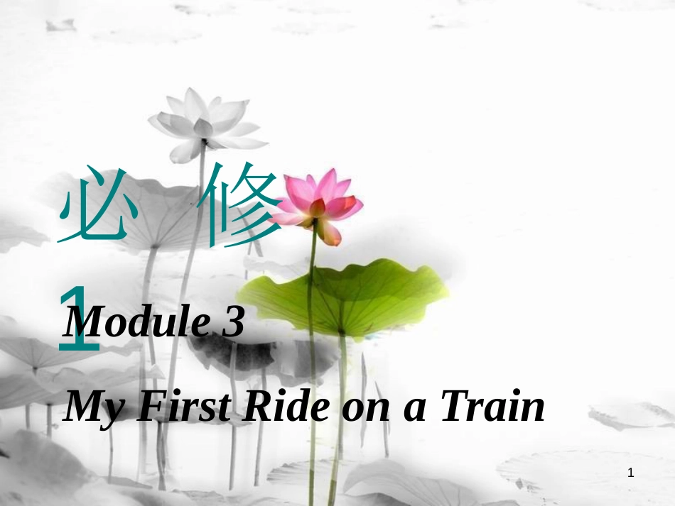 高考英语一轮复习 Module 3 My First Ride on a Train课件 外研版必修1_第1页