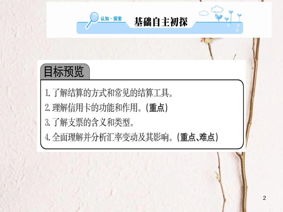 高中政治 第一单元 生活与消费 第一课 神奇的货币 第二框 信用卡、支票和外汇课件 新人教版必修1_第2页