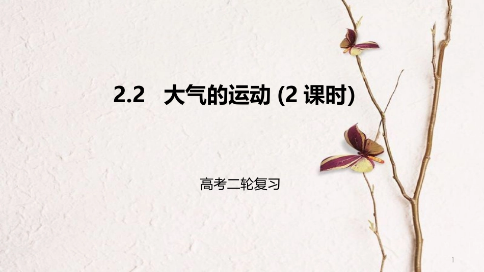 高考地理二轮复习 2.2 大气的运动 第2课时课件 新人教版_第1页