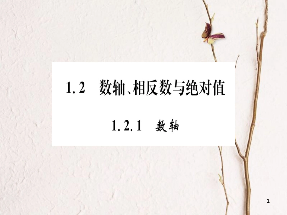 七年级数学上册 1.2 数轴、相反数与绝对值 1.2.1 数轴习题课件 （新版）湘教版_第1页