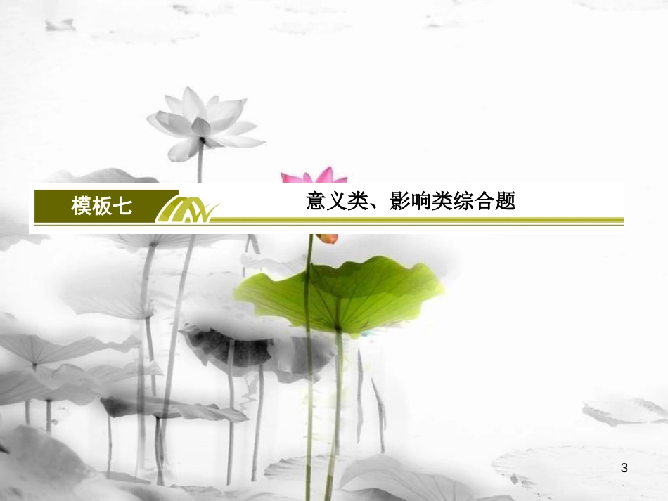 高考地理二轮专题复习 第三部分 应试提分篇 专题二 非选择题答题模板 3.2.7 意义类、影响类综合题课件 新人教版_第3页