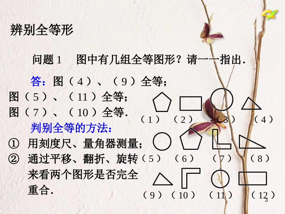 学年八年级数学上册 12 全等三角形 数学活动课课件 （新版）新人教版_第3页