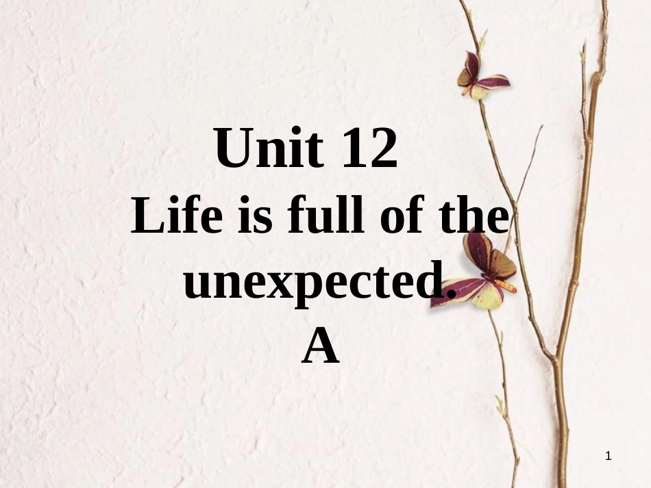 九年级英语全册 口头表达专练 Unit 12 Life is full of the unexpected A课件 （新版）人教新目标版_第1页