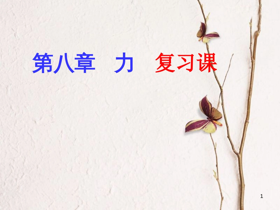 江苏省徐州市八年级物理下册 第八章 力复习课件 （新版）苏科版_第1页