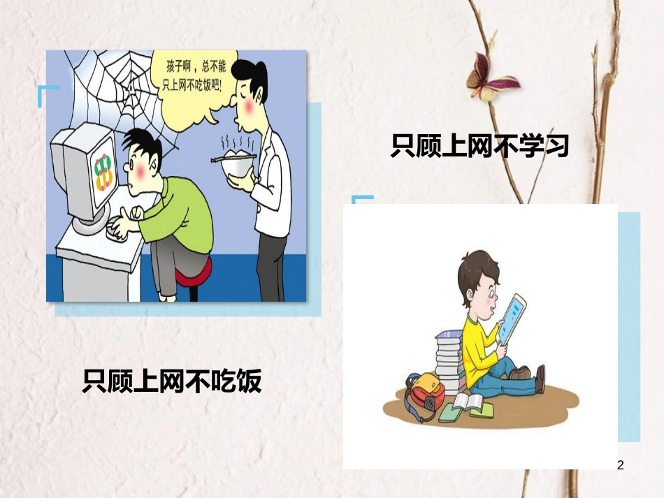 八年级道德与法治上册 第一单元 走进社会生活 第二课 网络生活新空间 第2框《合理利用网络》课件 新人教版_第2页