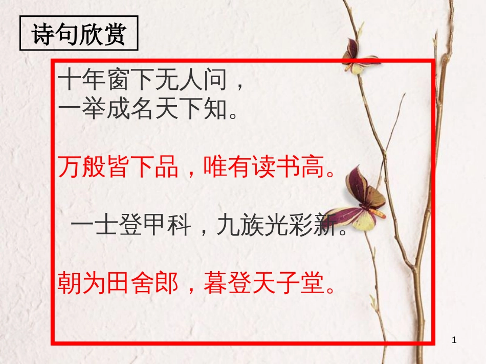 河南省原阳县九年级语文下册 第一单元 1《范进中举》课件 北师大版_第1页