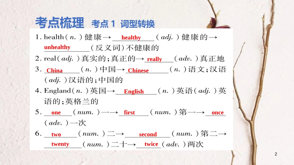 云南省中考英语学业水平精准复习方案 第一部分 教材复习 课时2 七上 Units 5-9课件_第2页