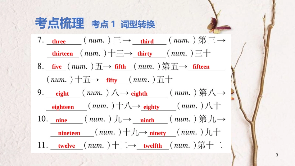 云南省中考英语学业水平精准复习方案 第一部分 教材复习 课时2 七上 Units 5-9课件_第3页