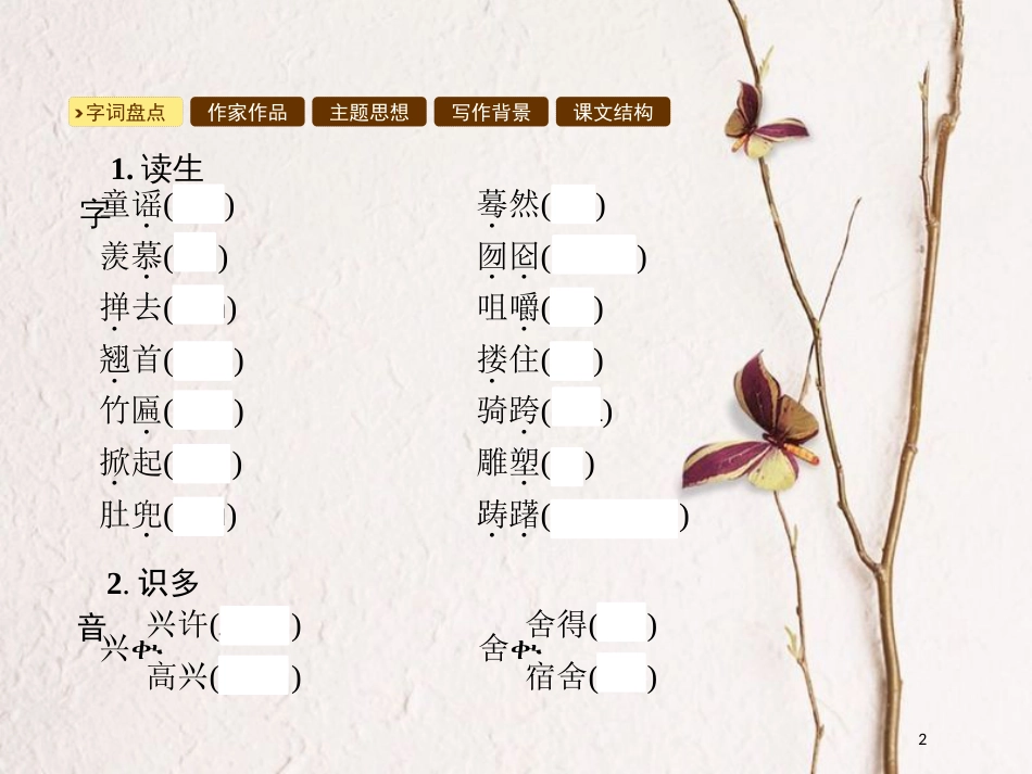 2018年九年级语文下册 第四单元 15 枣儿课件 （新版）新人教版_第2页