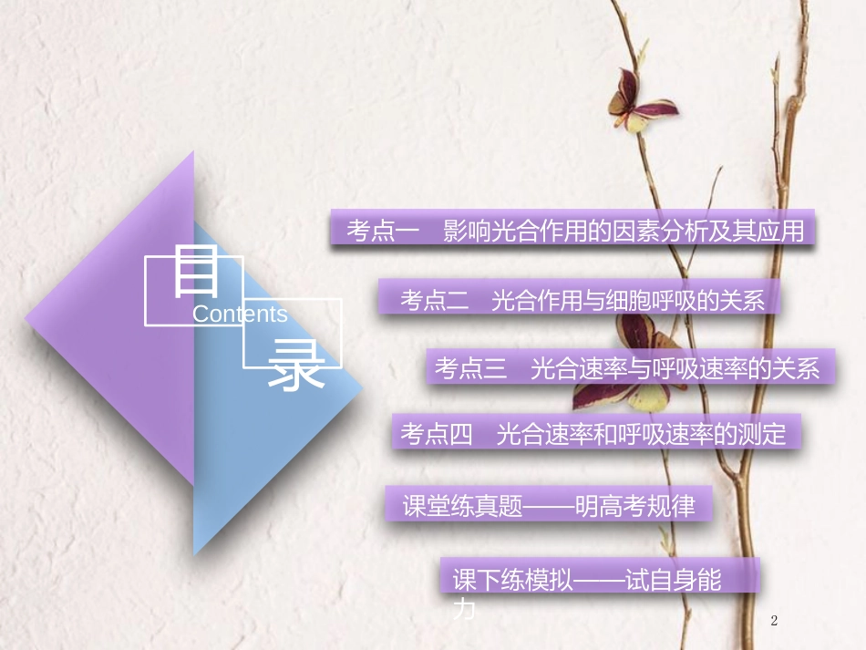 （全国通用版）2019版高考生物一轮复习 第1部分 分子与细胞 第三单元 细胞的能量供应和利用 第3讲 第2课时 影响光合作用的因素及相关曲线分析精准备考实用课件_第2页