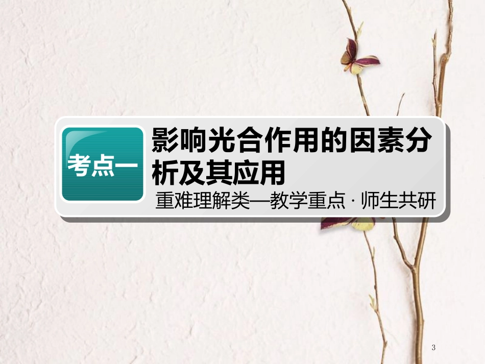 （全国通用版）2019版高考生物一轮复习 第1部分 分子与细胞 第三单元 细胞的能量供应和利用 第3讲 第2课时 影响光合作用的因素及相关曲线分析精准备考实用课件_第3页