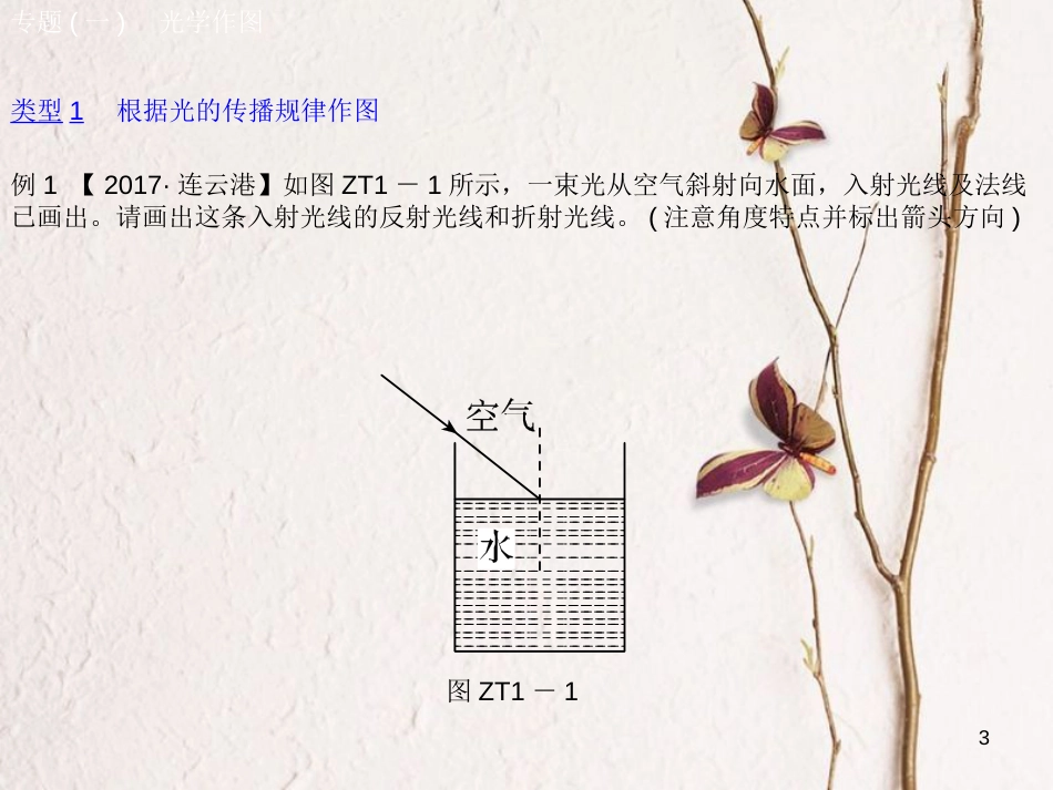 安徽省中考物理 专题突破（一）光学作图复习课件_第3页