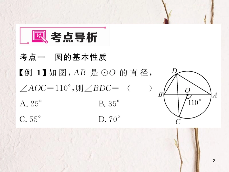 九年级数学下册 期末专题复习 专题复习4 圆作业课件 （新版）新人教版_第2页