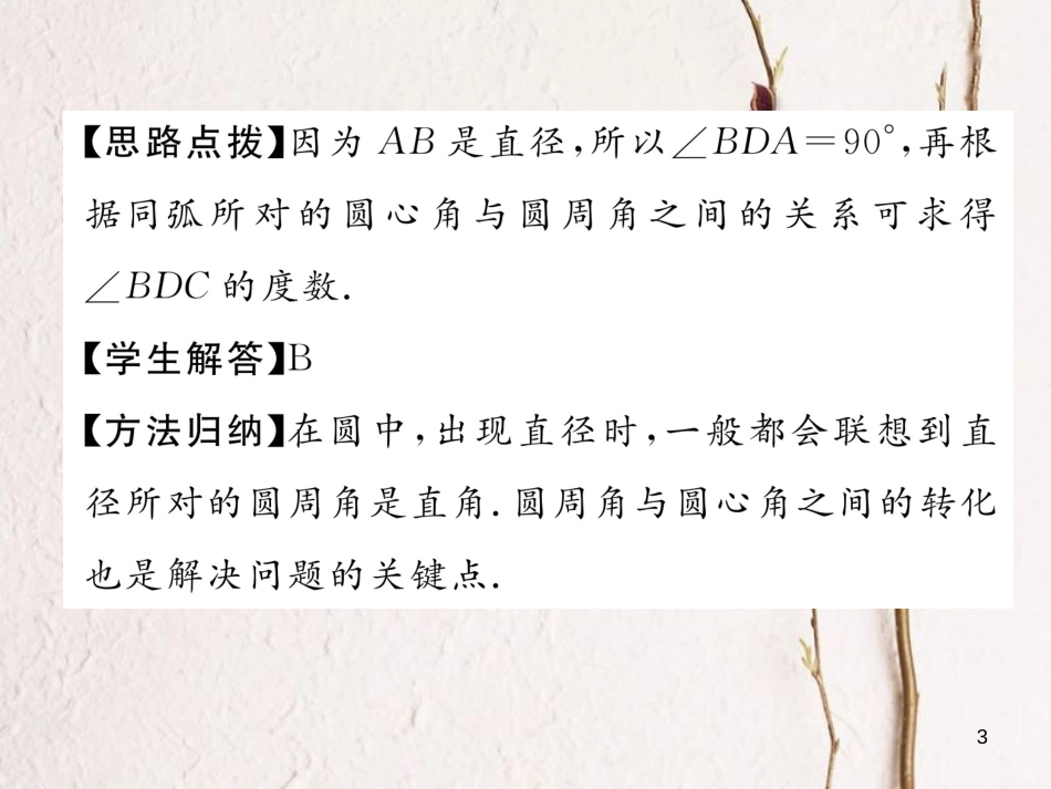 九年级数学下册 期末专题复习 专题复习4 圆作业课件 （新版）新人教版_第3页
