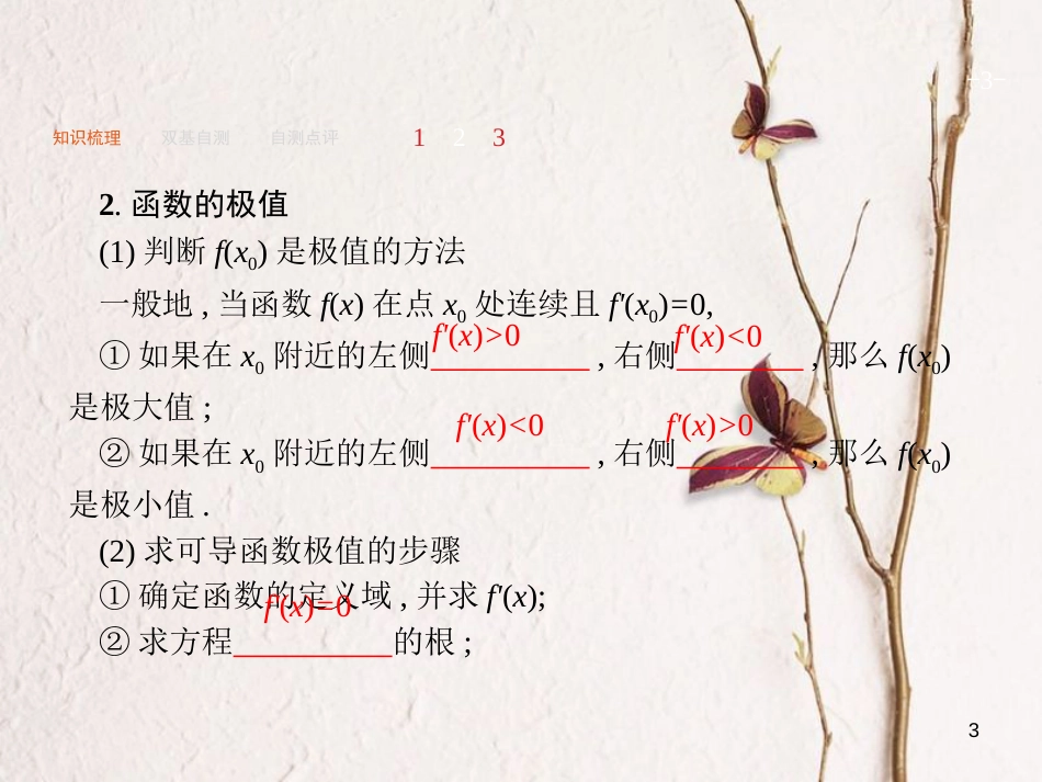 2019届高考数学一轮复习 第三章 导数及其应用 3.2 导数与函数的单调性、极值、最值课件 文 新人教A版_第3页