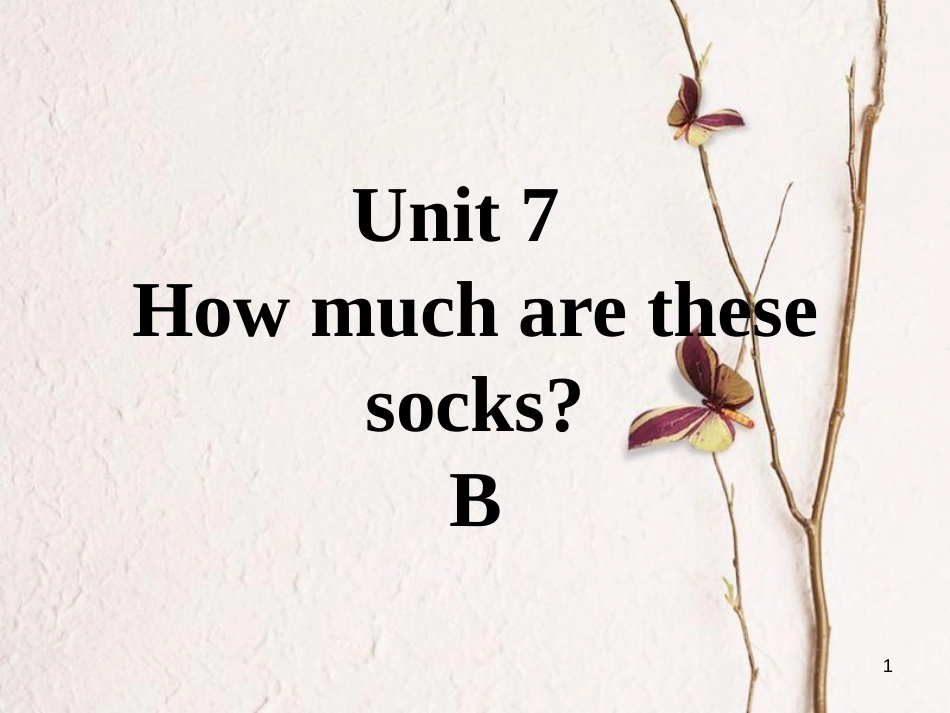 七年级英语上册 口头表达专练 Unit 7 How much are these socks Section B课件 （新版）人教新目标版_第1页