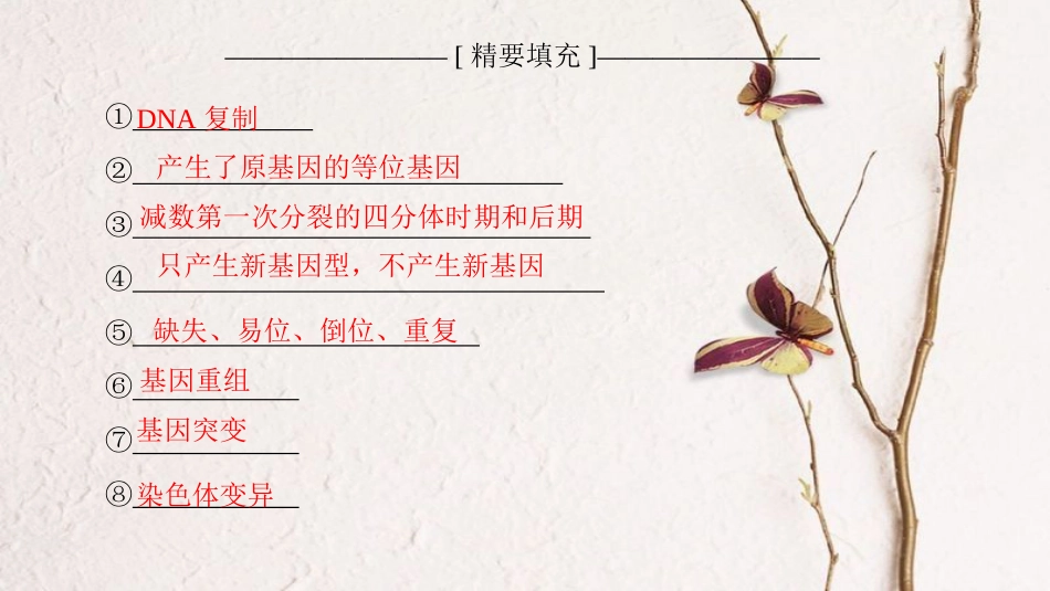 2019版高考生物一轮复习 第7单元 生物的变异、育种与进化单元网络构建课件 苏教版_第3页