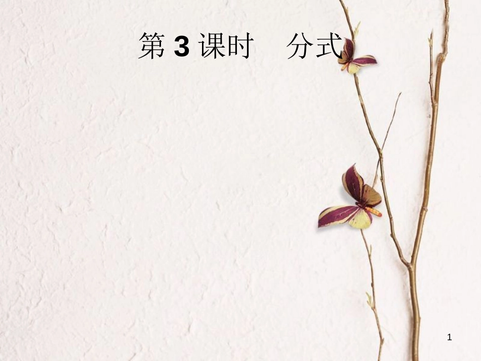 年中考数学总复习 第3课时 分式课件 （新版）新人教版_第1页