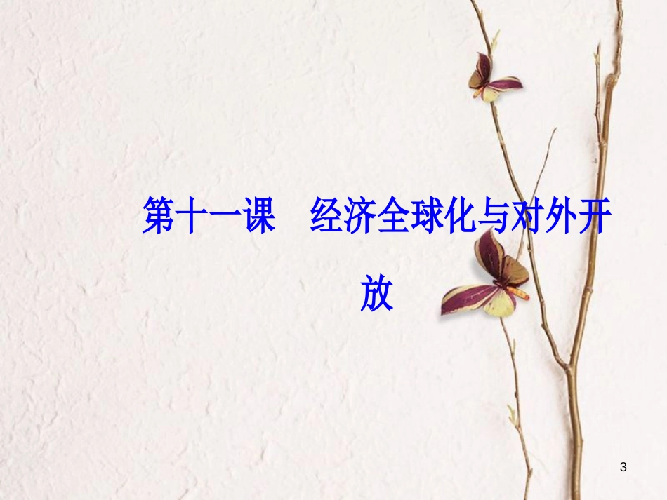 2019版高考政治总复习 第四单元 发展社会主义市场经济 第十一课 经济全球化与对外开放课件 新人教版必修1_第3页