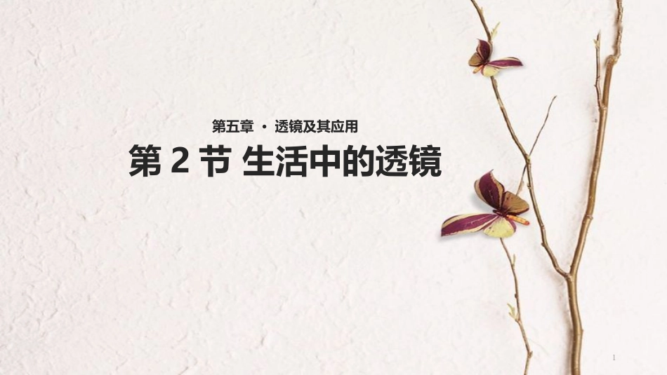 八年级物理上册 5.2《生活中的透镜》教学课件 （新版）新人教版_第1页