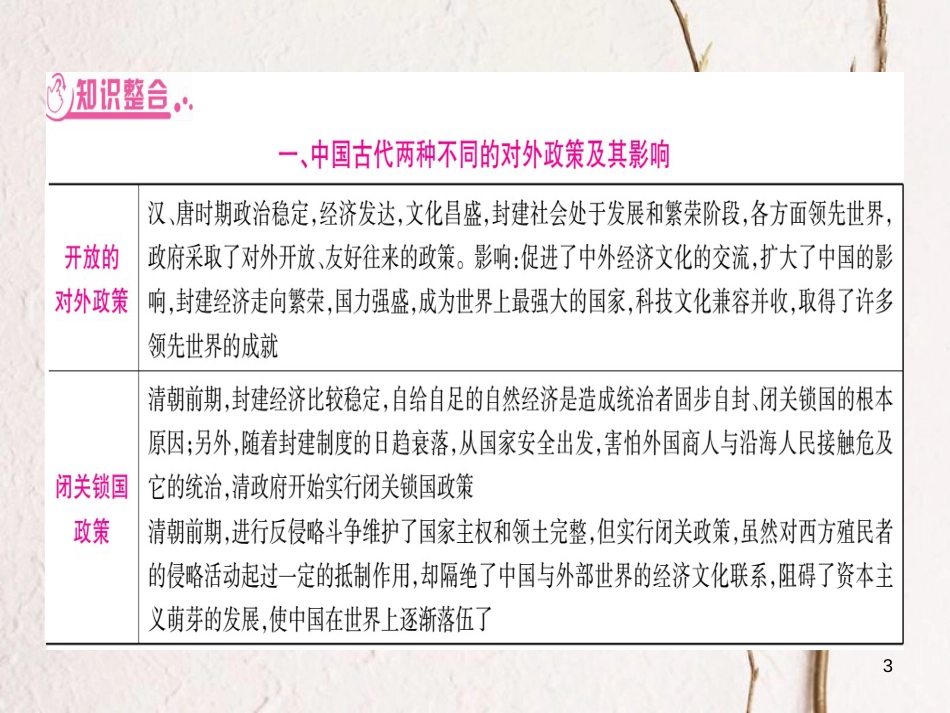 湖南省中考历史复习 第二篇 知能综合提升 专题2 中国的对外关系课件_第3页